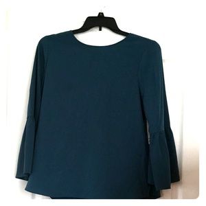 Apt. 9 teal blouse with Flared sleeves